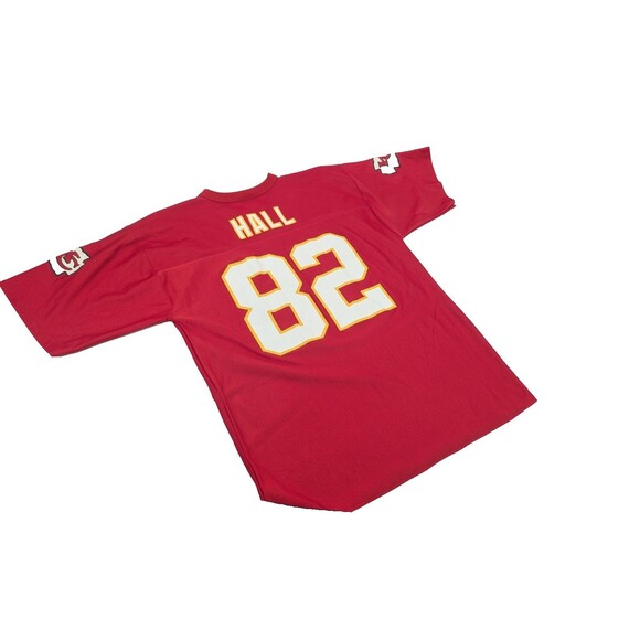 Dante Hall Kansas City Chiefs #82 Vintage Distressed Red NFL Jersey Size Large - Picture 5 of 13